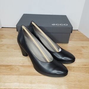 Ecco Sculptured 75 Pumps Heels Shoes Womens Size 41 US 10-10.5 Black New In Box